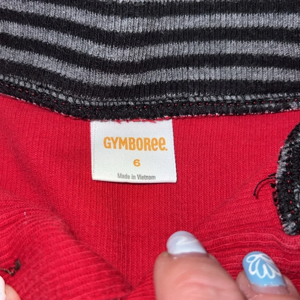 Gymboree Red Ribbed Pullover 6 💯 cotton